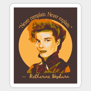 Katherine Hepburn Portrait and Quote Magnet